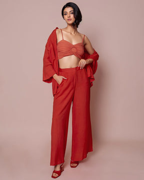 Tulum Co-ord Set - Peach - Co-ord Set - 3 Piece Co-ord Set