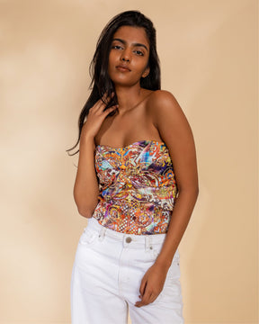 Multi-Color Crop Top - Peach - Top - Crop Top