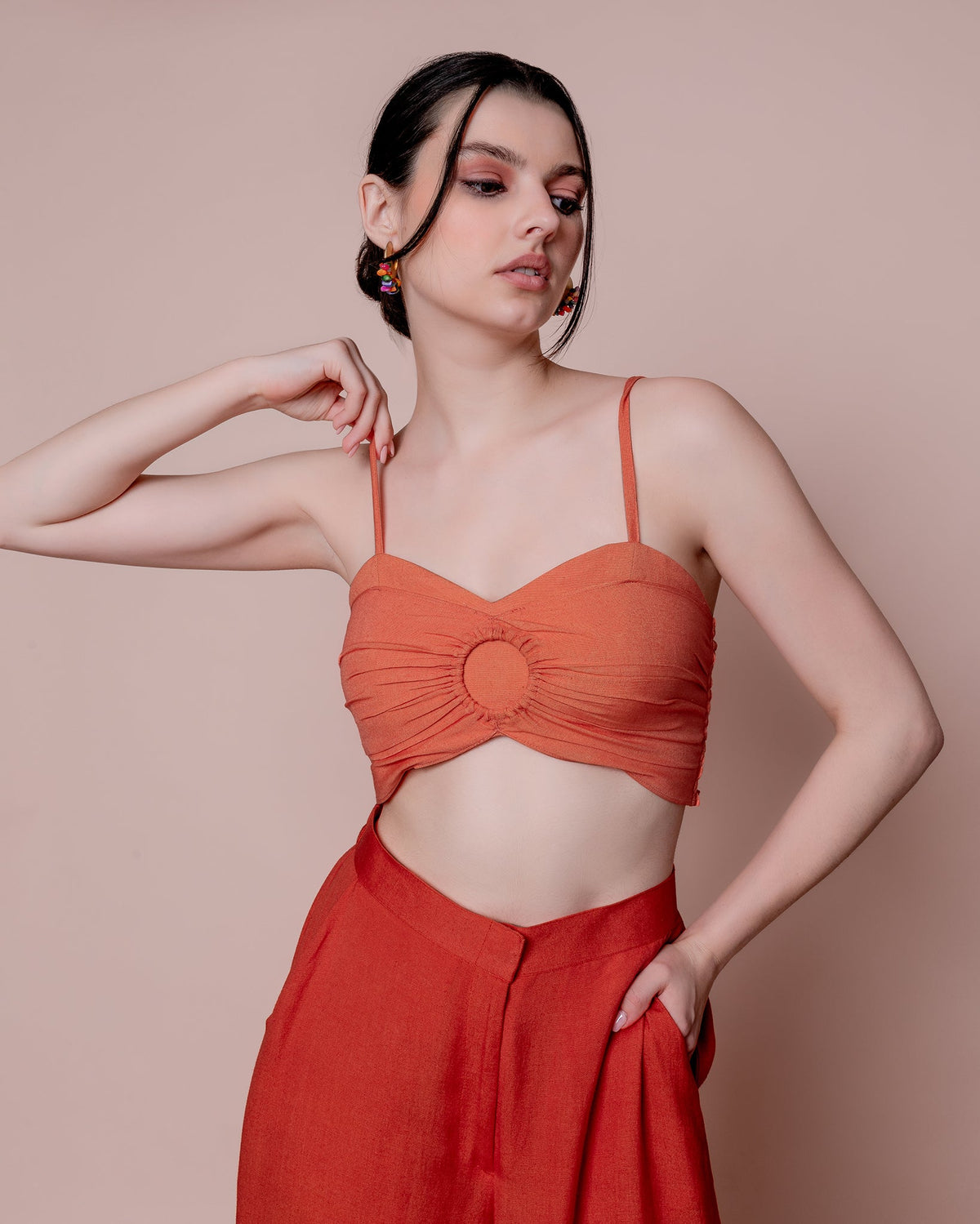 Tulum Crop Top - Peach - Top - Crop Top