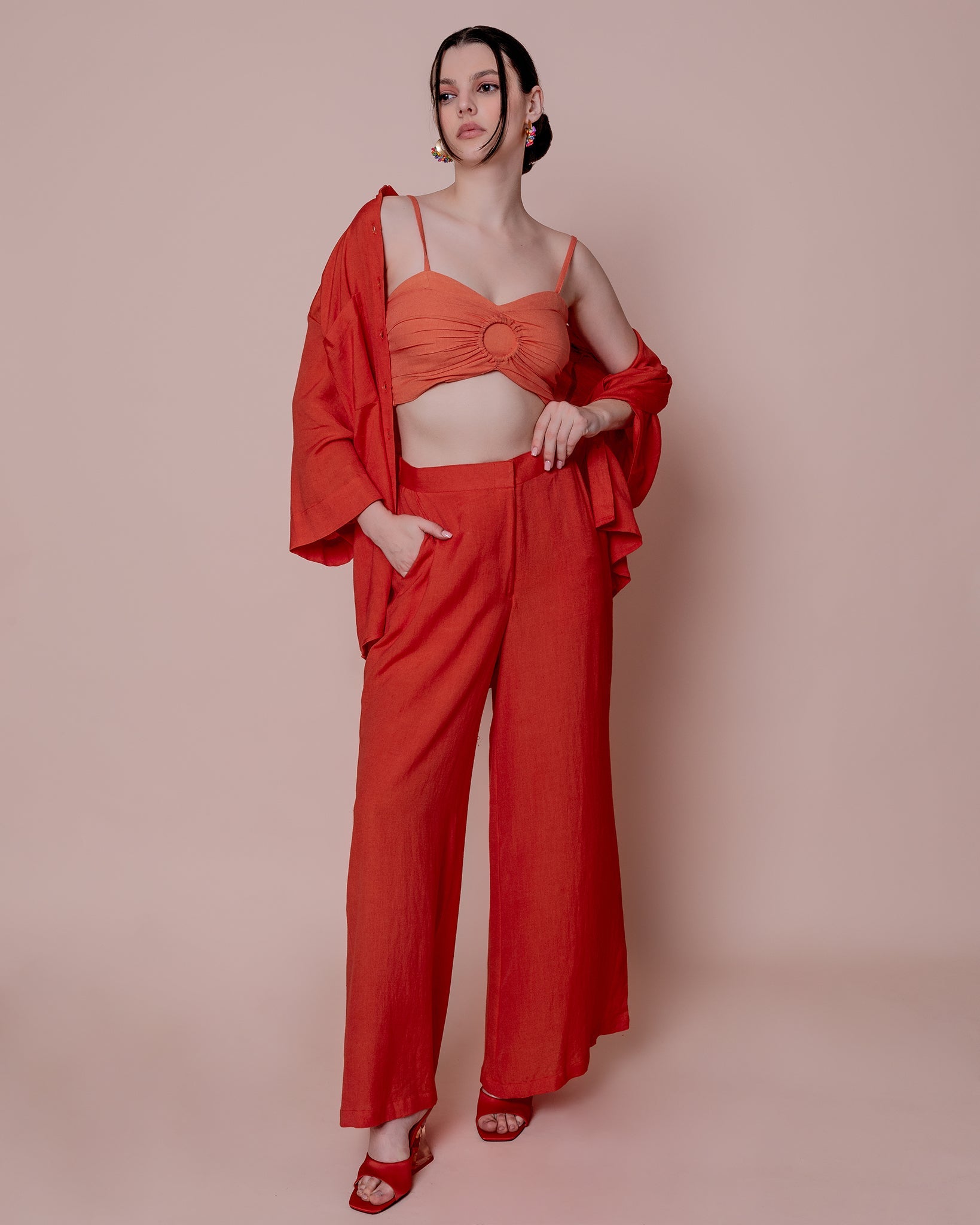 Tulum Crop Top - Peach - Top - Crop Top